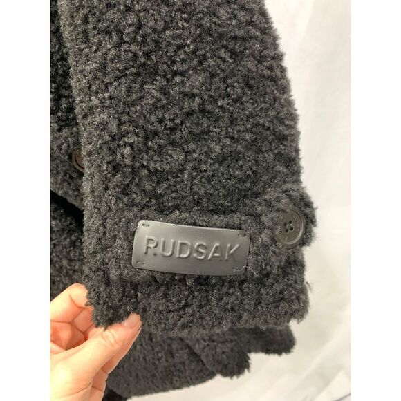 Rudsak Women's Emryn Plush Teddy Jacket Black - Picture 5 of 6